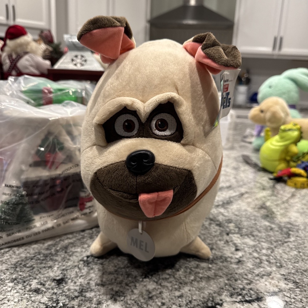 The Secret Life Of Pets‎ Mel Bulldog  Large Plush 14" Toy Factory New With Tags